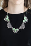 Paparazzi "East Coast Essence" Green Necklace & Earring Set Paparazzi Jewelry
