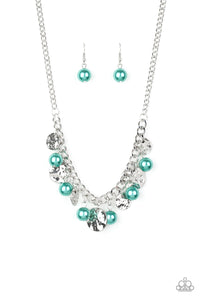 Paparazzi "Seaside Sophistication" Green Necklace & Earring Set Paparazzi Jewelry