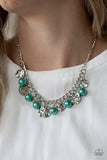 Paparazzi "Seaside Sophistication" Green Necklace & Earring Set Paparazzi Jewelry