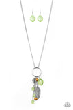 Paparazzi "Sky High Style" Green Necklace & Earring Set Paparazzi Jewelry