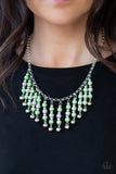 Paparazzi "Your SUNDAES Best" Green Necklace & Earring Set Paparazzi Jewelry
