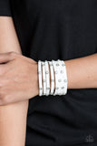 Paparazzi "Sass Squad" White Wrap Bracelet Paparazzi Jewelry