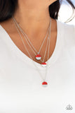 Paparazzi "Rural Reconstruction" Red Necklace & Earring Set Paparazzi Jewelry