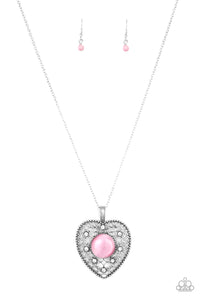 Paparazzi "One Heart" Pink Necklace & Earring Set Paparazzi Jewelry