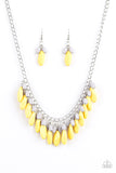 Paparazzi VINTAGE VAULT "Bead Binge" Yellow Necklace & Earring Set Paparazzi Jewelry