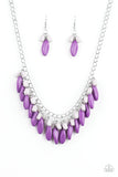 Paparazzi VINTAGE VAULT "Bead Binge" Purple Necklace & Earring Set Paparazzi Jewelry