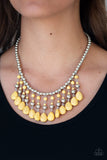 Paparazzi "Rural Revival" Yellow Necklace & Earring Set Paparazzi Jewelry