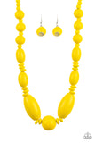 Paparazzi "Summer Breezin" Yellow Necklace & Earring Set Paparazzi Jewelry