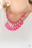 Paparazzi "Beauty School Drop Out" Pink Necklace & Earring Set Paparazzi Jewelry