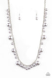 Paparazzi VINTAGE VAULT "Theres Always Room At The Top" Silver Necklace & Earring Set Paparazzi Jewelry
