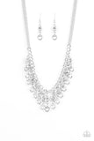 Paparazzi "Valentines Day Drama" White Necklace & Earring Set Paparazzi Jewelry