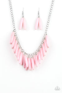 Paparazzi "Full Of Flavor" Pink Necklace & Earring Set Paparazzi Jewelry