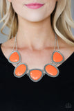 Paparazzi VINTAGE VAULT "Viva La VIVID" Orange Necklace & Earring Set Paparazzi Jewelry
