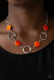 Paparazzi "Bermuda Bliss" Orange Necklace & Earring Set Paparazzi Jewelry