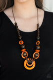 Paparazzi "Boardwalk Party" Orange Necklace & Earring Set Paparazzi Jewelry