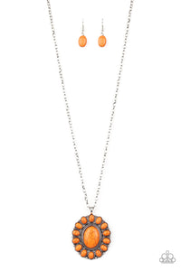 Paparazzi "Rancho Roamer" Orange Necklace & Earring Set Paparazzi Jewelry