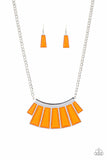 Paparazzi VINTAGE VAULT "Glamour Goddess" Orange Necklace & Earring Set Paparazzi Jewelry