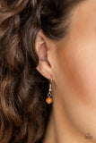 Paparazzi VINTAGE VAULT "Hook, Vine and Sinker" Orange Necklace & Earring Set Paparazzi Jewelry