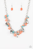 Paparazzi "Quarry Trail" Orange Necklace & Earring Set Paparazzi Jewelry
