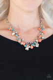Paparazzi "Quarry Trail" Orange Necklace & Earring Set Paparazzi Jewelry