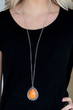 Paparazzi VINTAGE VAULT "Chroma Courageous" Orange Necklace & Earring Set Paparazzi Jewelry