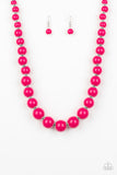 Paparazzi VINTAGE VAULT "Everyday Eye Candy" Pink Necklace & Earring Set Paparazzi Jewelry