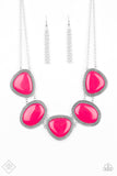 Paparazzi "Viva La VIVID" FASHION FIX Pink Necklace & Earring Set Paparazzi Jewelry