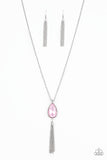 Paparazzi VINTAGE VAULT "Elite Shine" Pink Necklace & Earring Set Paparazzi Jewelry