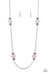 Paparazzi VINTAGE VAULT "Season of Sparkle" Pink Necklace & Earring Set Paparazzi Jewelry