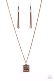 Paparazzi VINTAGE VAULT "Back To Square One" Copper Necklace & Earring Set Paparazzi Jewelry