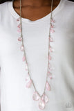 Paparazzi "GLOW And Steady Wins The Race" Pink Necklace & Earring Set Paparazzi Jewelry