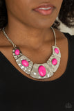Paparazzi "Ruler in Favor" Pink Necklace & Earring Set Paparazzi Jewelry