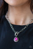 Paparazzi "Sheen Queen" Pink Necklace & Earring Set Paparazzi Jewelry