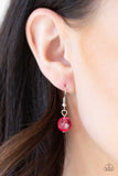 Paparazzi VINTAGE VAULT "GLOW-Rider" Pink Necklace & Earring Set Paparazzi Jewelry