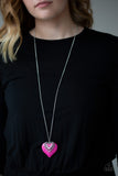 Paparazzi "Southern Heart" Pink Necklace & Earring Set Paparazzi Jewelry