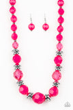 Paparazzi "Dine and Dash" Pink Necklace & Earring Set Paparazzi Jewelry