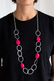 Paparazzi VINTAGE VAULT "Modern Day Malibu" Pink Necklace & Earring Set Paparazzi Jewelry