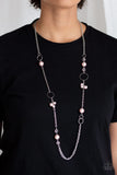 Paparazzi VINTAGE VAULT "Pageant Princess" Pink Necklace & Earring Set Paparazzi Jewelry