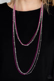 Paparazzi VINTAGE VAULT "What A COLORFUL World" Pink Necklace & Earring Set Paparazzi Jewelry