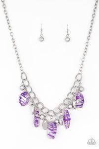 Paparazzi "Chroma Drama" Purple Necklace & Earring Set Paparazzi Jewelry