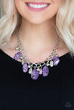 Paparazzi VINTAGE VAULT "Chroma Drama" Purple Necklace & Earring Set Paparazzi Jewelry