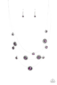 Paparazzi "SHEER Thing!" Purple Necklace & Earring Set Paparazzi Jewelry