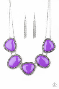 Paparazzi VINTAGE VAULT "Viva La VIVID" Purple Necklace & Earring Set Paparazzi Jewelry