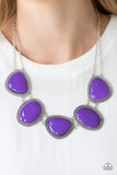 Paparazzi VINTAGE VAULT "Viva La VIVID" Purple Necklace & Earring Set Paparazzi Jewelry