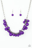 Paparazzi VINTAGE VAULT "Walk This BROADWAY" Purple Necklace & Earring Set Paparazzi Jewelry