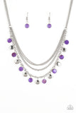 Paparazzi "Beach Flavor" Purple Necklace & Earring Set Paparazzi Jewelry