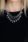 Paparazzi "Beach Flavor" Purple Necklace & Earring Set Paparazzi Jewelry