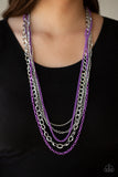 Paparazzi "Industrial Vibrance" Purple Necklace & Earring Set Paparazzi Jewelry