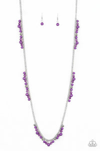 Paparazzi VINTAGE VAULT "Miami Mojito" Purple Necklace & Earring Set Paparazzi Jewelry