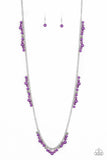 Paparazzi VINTAGE VAULT "Miami Mojito" Purple Necklace & Earring Set Paparazzi Jewelry